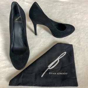 Black Suede B Brain Atwood Pumps